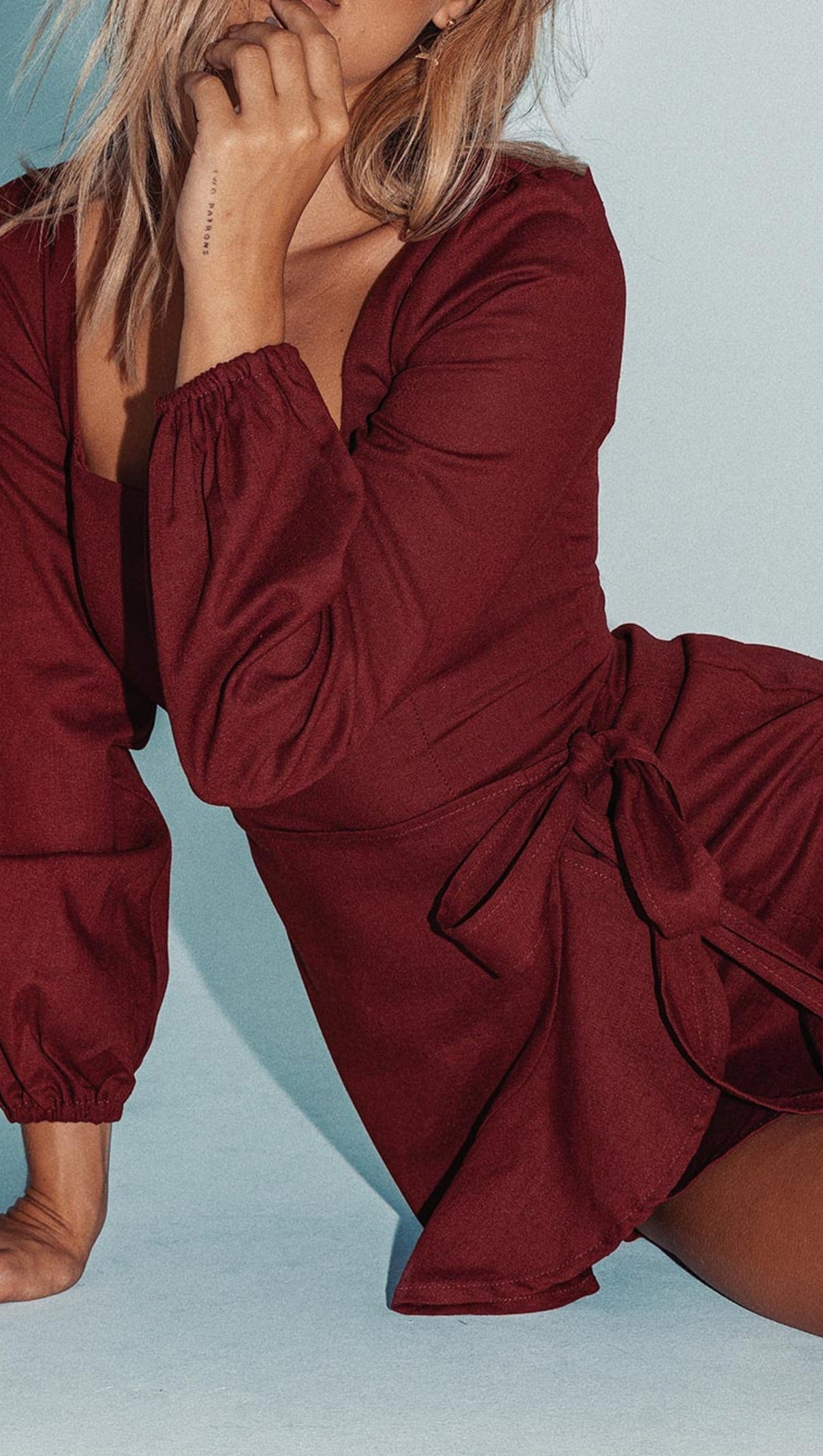 AIIZIE LONG SLEEVE VILLA MINI DRESS - product image