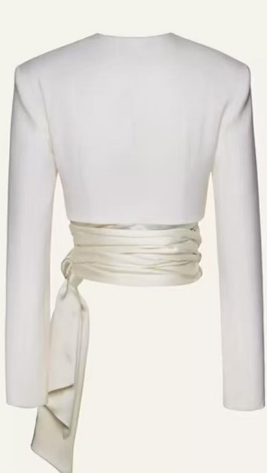 ANDEANA – Kurzes Oberteil mit Schleife in Weiß