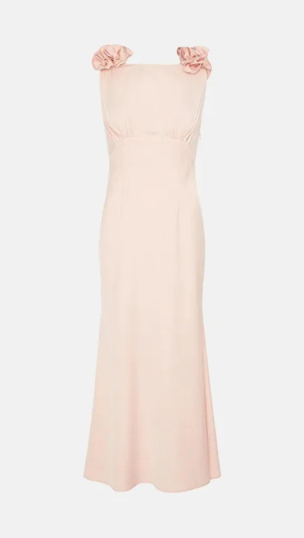 AIIZIE PETITE SHOULDER DETAIL COWL BACK MAXI DRESS - product image