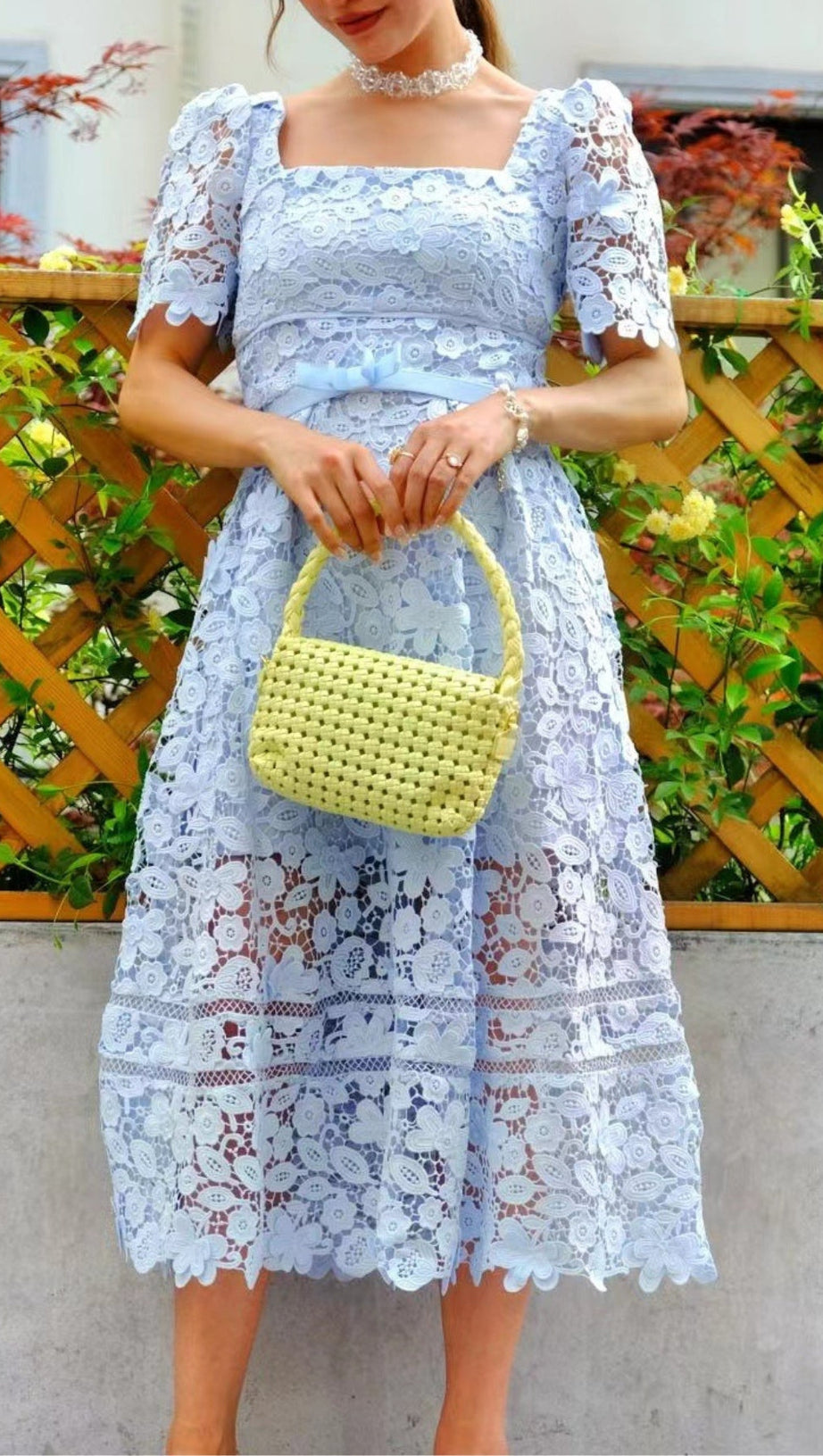 ABITO MIDI IN PIZZO IN GUIPURE