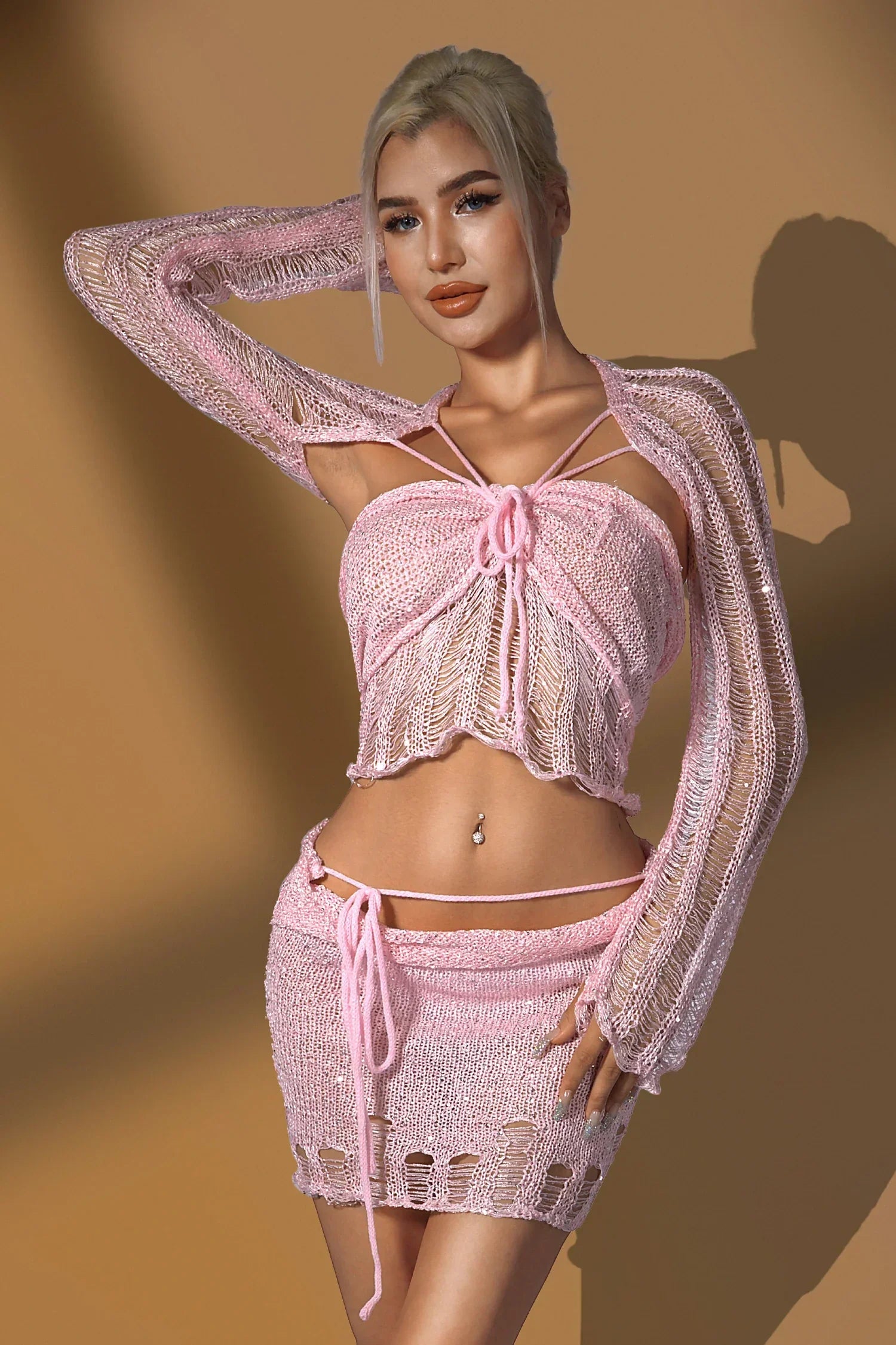 Breighly Pailletten Häkel 3 Stück Sets