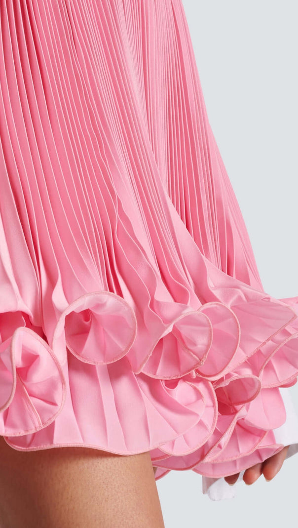 AIIZIE PINK ANAVIA PINK RUFFLE HEM SKIRT - product image