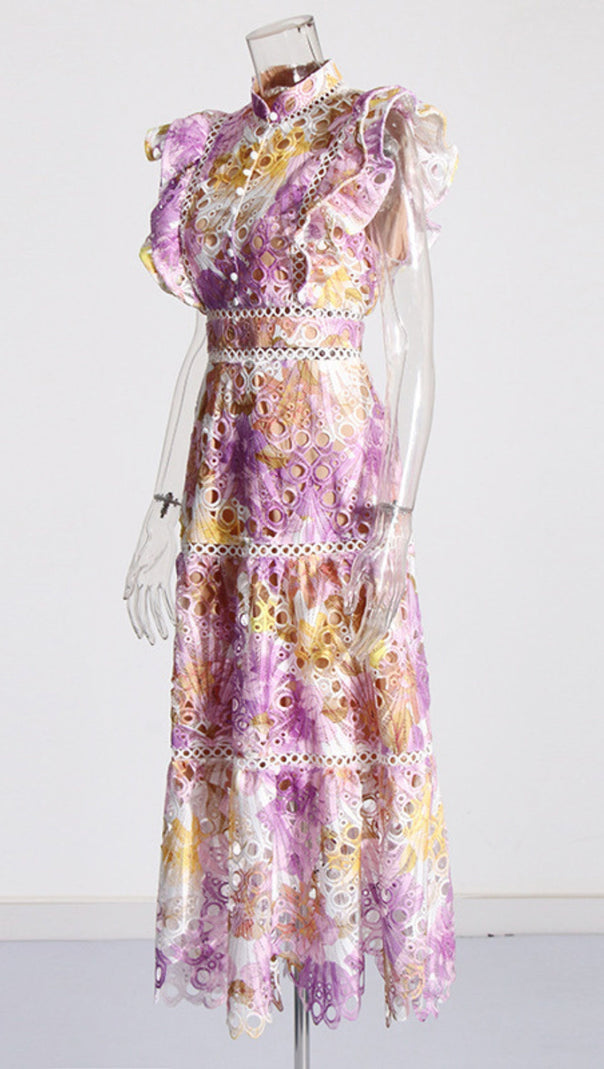 AIIZIE COLORFUL AMBA BOHEMIAN MIDI DRESS - product image