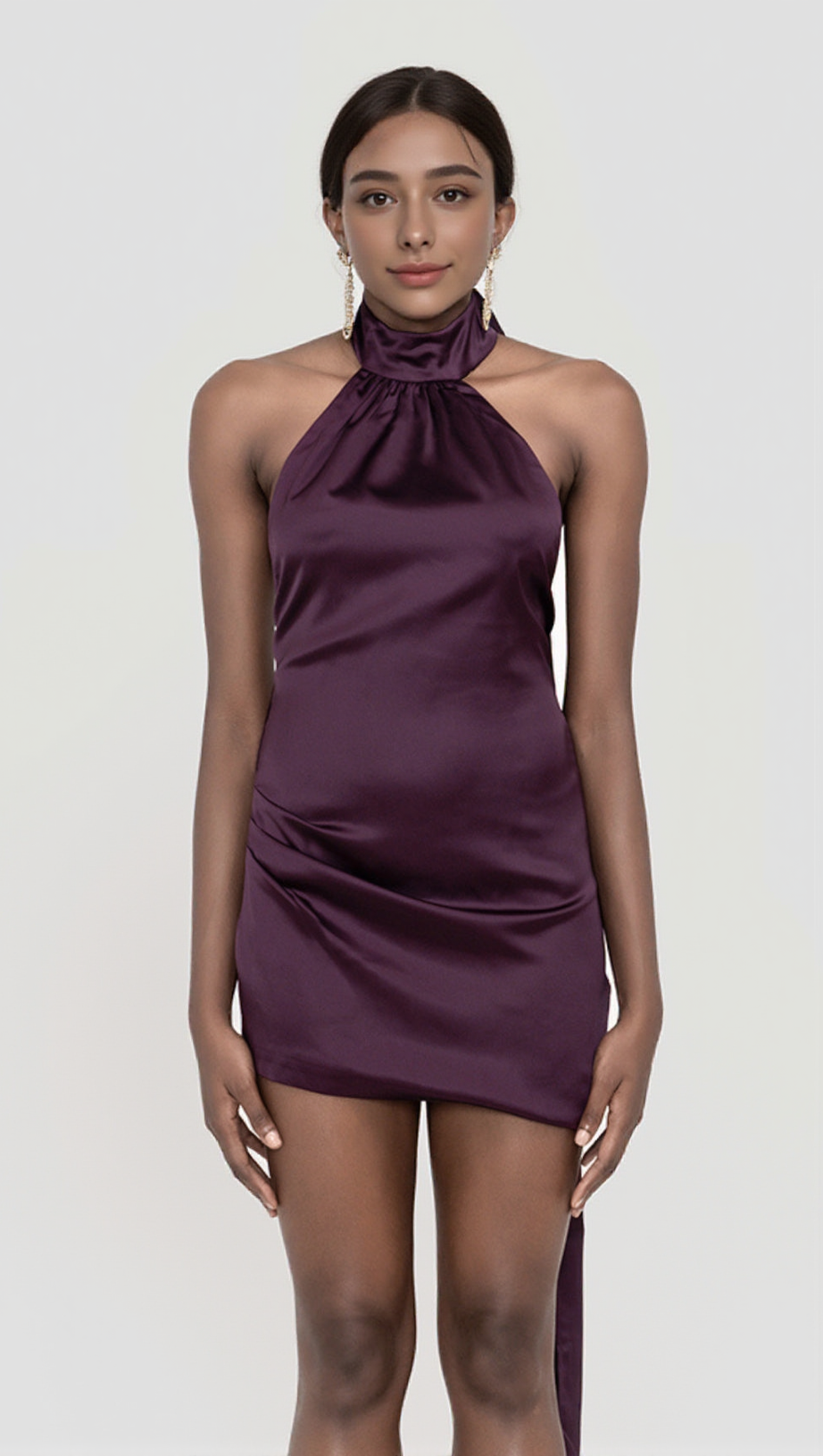 ABITO CON SCOLLO AVVOLGENTE IN TONALITÀ NOTTE