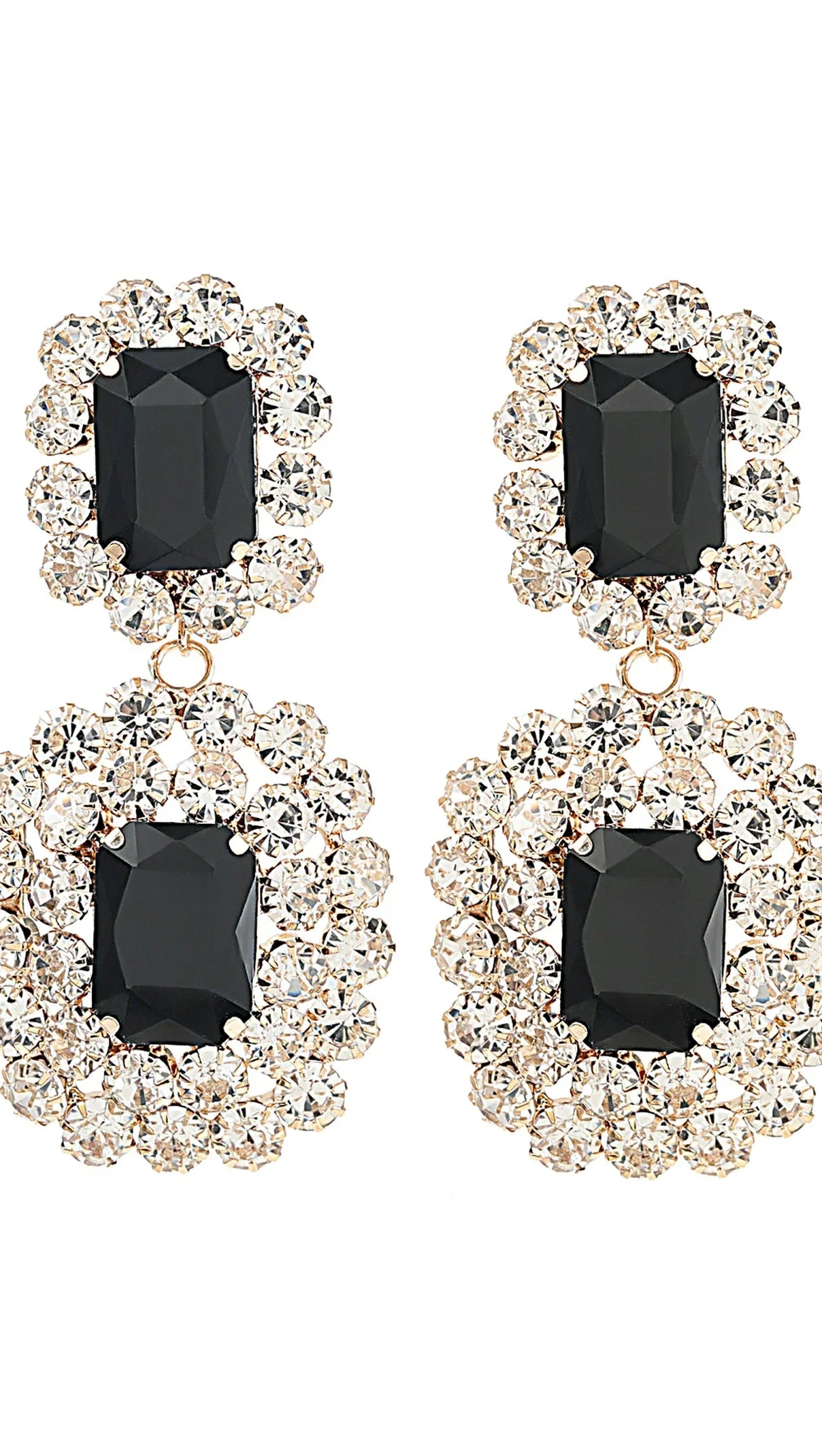 AIIZIE FABIANA RECTANGULAR GEMSTONE EARRINGS - product image
