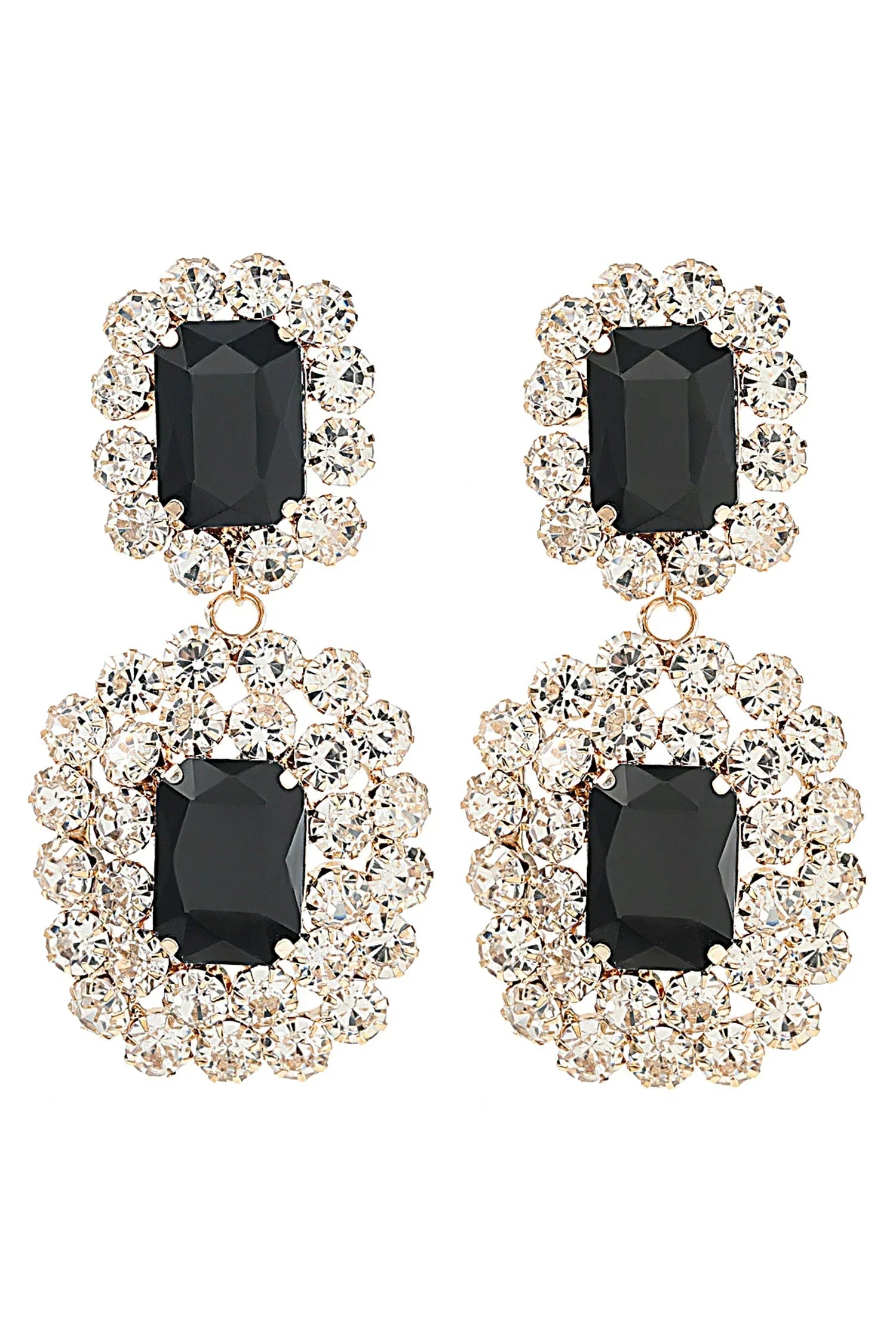 FABIANA RECTANGULAR GEMSTONE EARRINGS