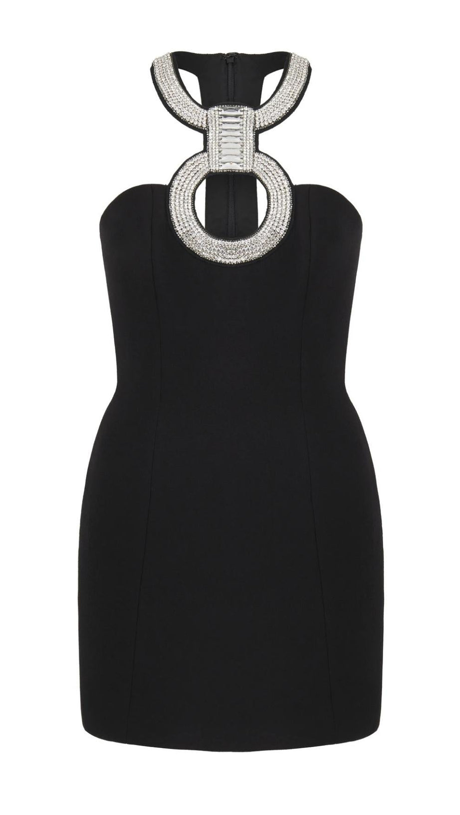 STRAPLESS MINI DRESS IN BLACK