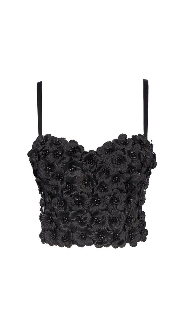 AIIZIE PINK FLOWER CRYSTAL TOP - product image