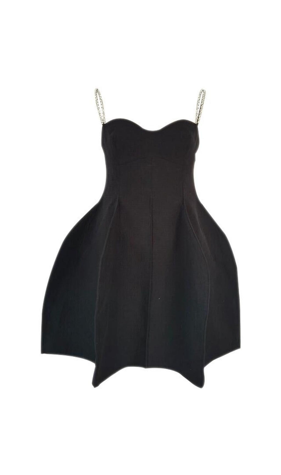 RHINESTONE PEPLUM MINI DRESS