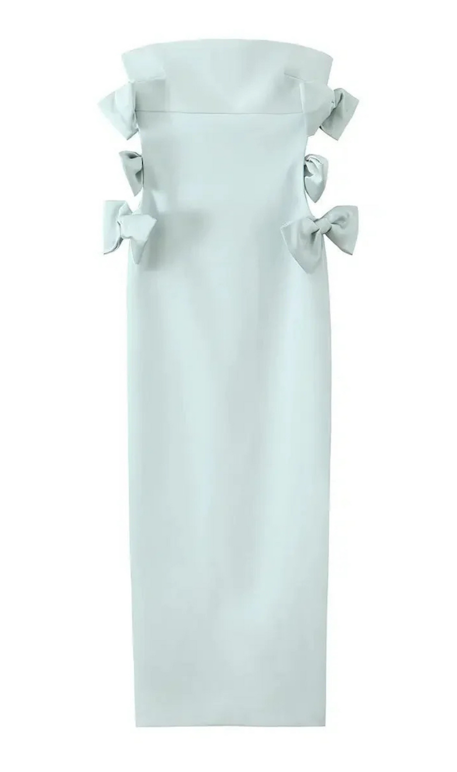 Elegante abito estivo senza spalline con fiocco