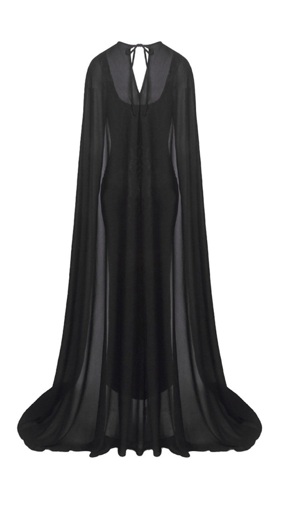 Jarrell Dazzling Leopard Sequin Maxi Gown with Dramatic Cape