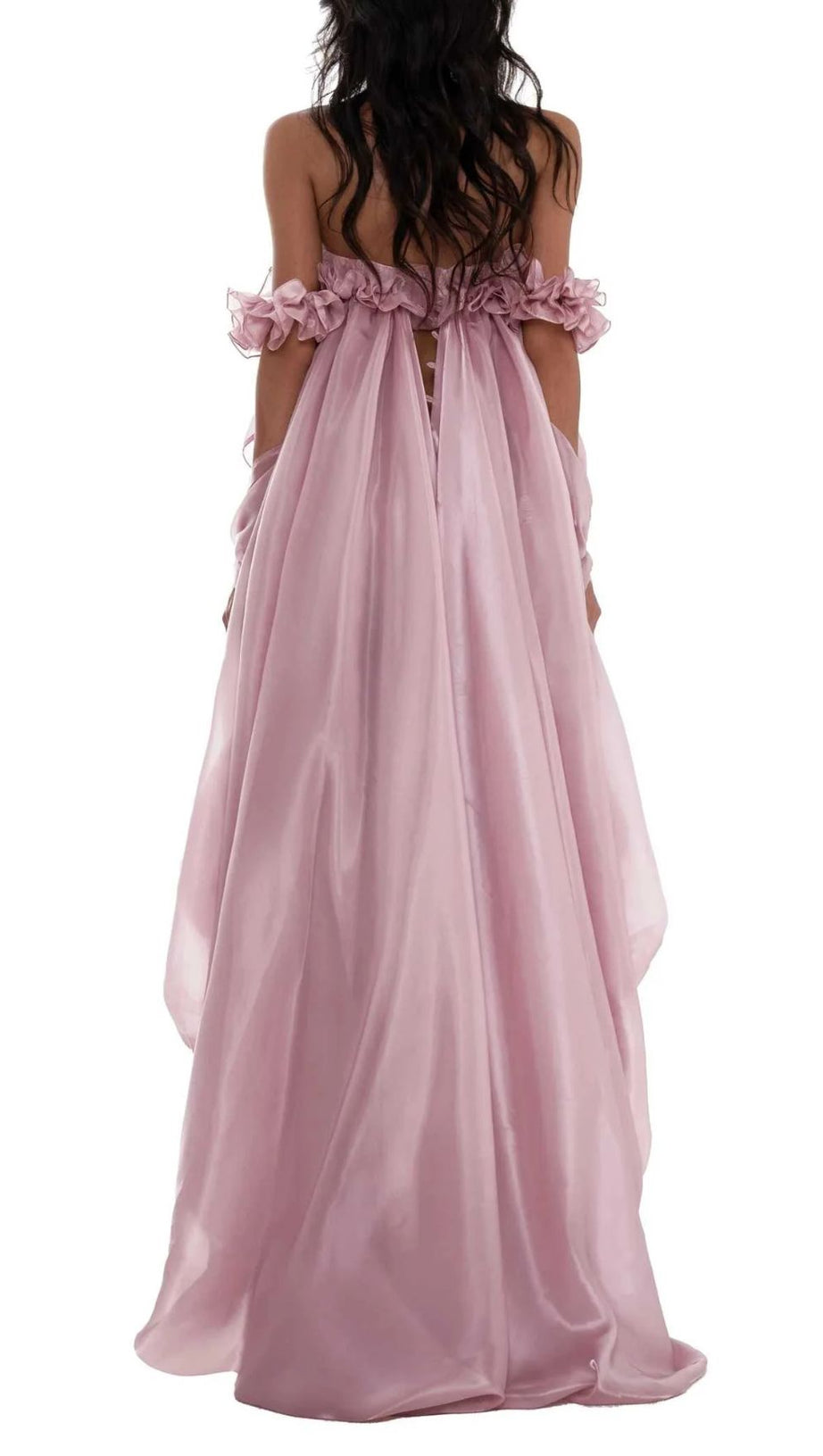 Janeeva Ethereal Ruffle Maxi Dress | Romantic High-Low Off-Shoulder Gown
