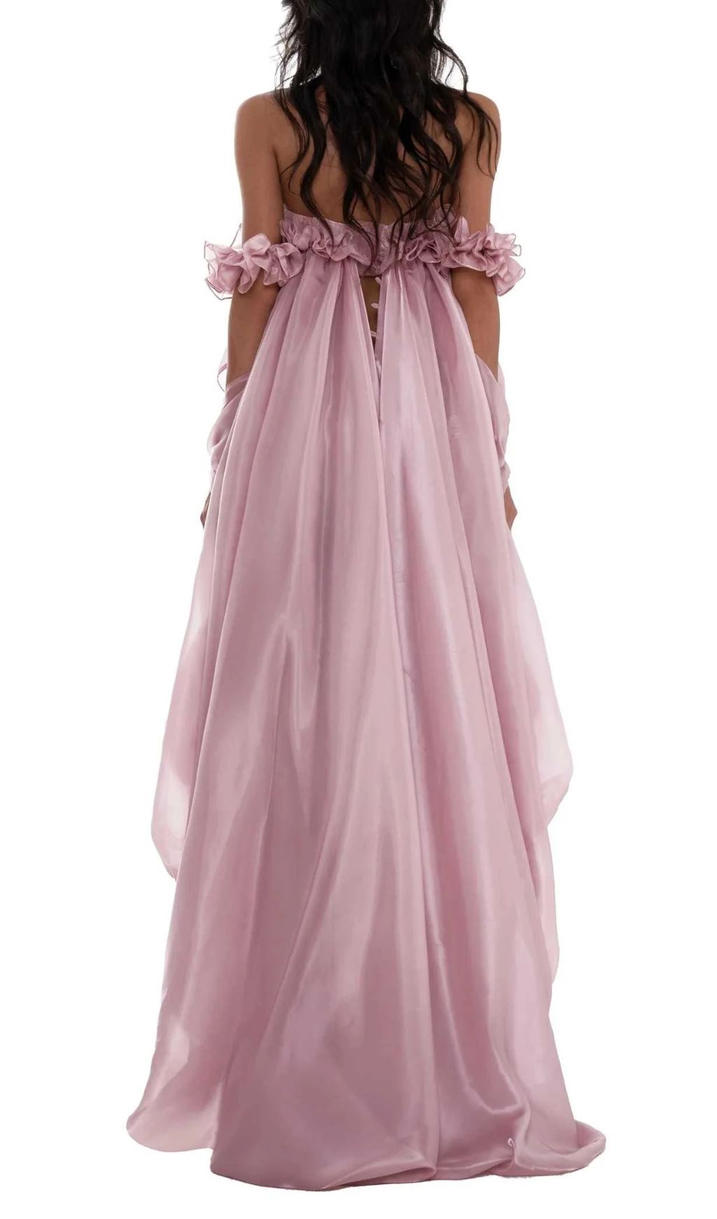 Janeeva Ethereal Ruffle Maxi Dress | Romantic High-Low Off-Shoulder Gown