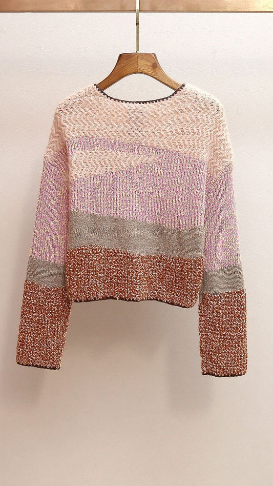 AIIZIE HASEL MULTI-COLOR STRIPED KNIT CARDIGAN - CHIC BOHO LAYERING FOR WOMEN - product image