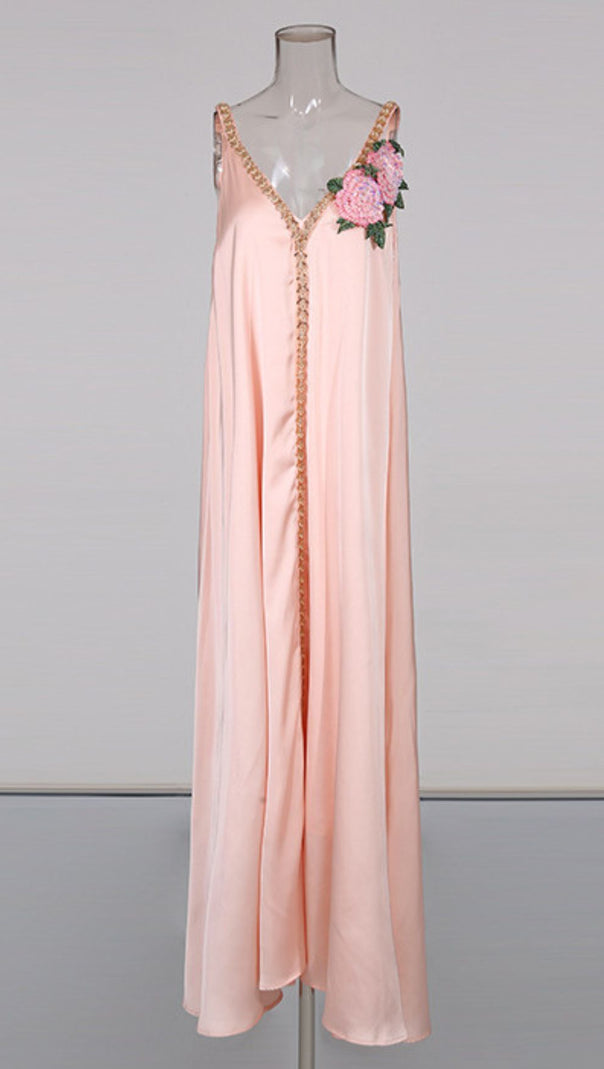 AIIZIE IRFAN FLOWER LONG SLEEVE MIDI DRESS - product image