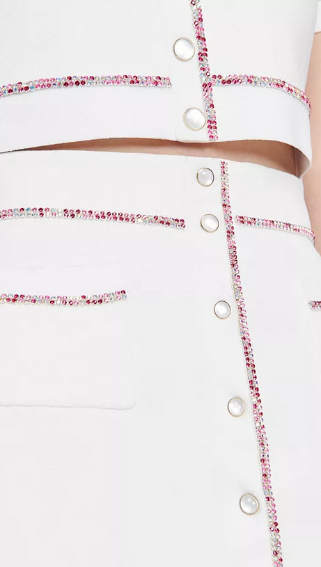 ELISA KNIT MIDI PENCIL SKIRT IN ECRU