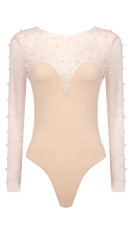 MESH PEARL JUMPSUIT TWO PIECE