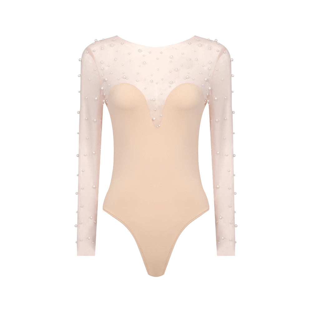 AIIZIE MESH PEARL JUMPSUIT TWO PIECE - product image