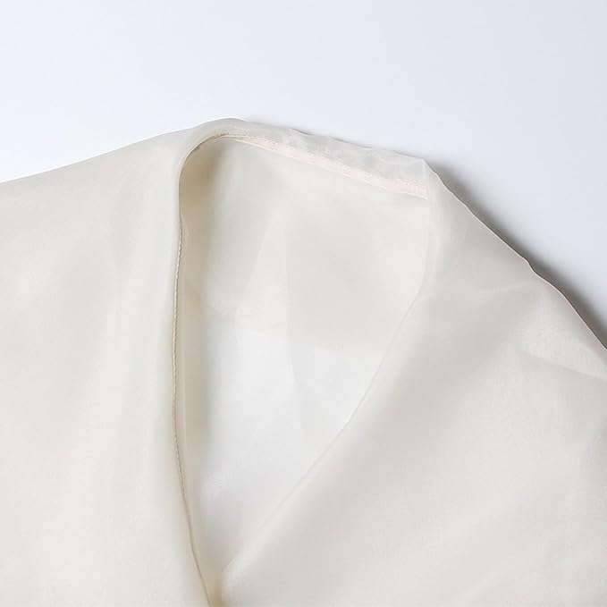 LANTERN SLEEVE EMBROIDERY SHIRT JACKET IN WHITE