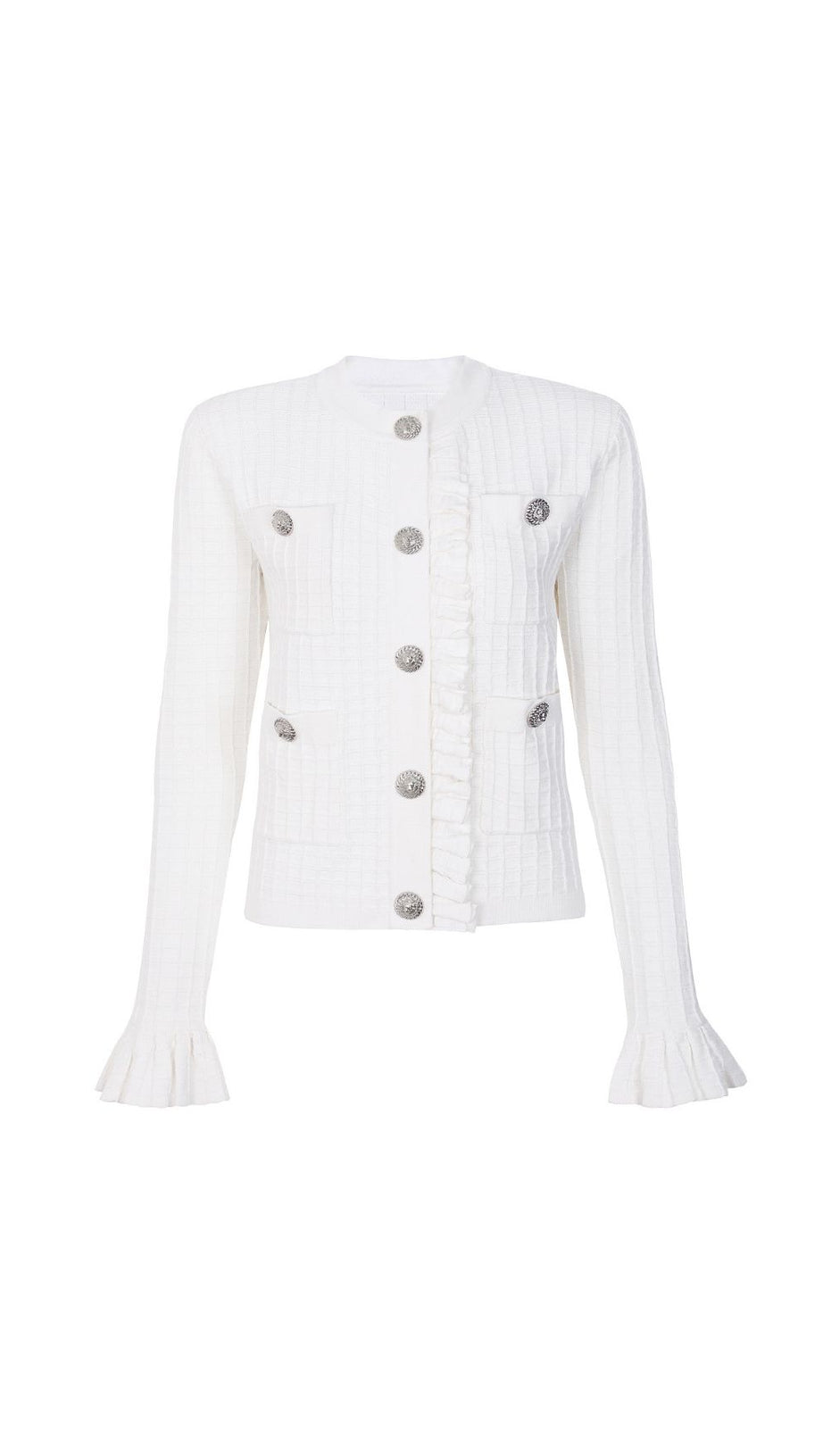 Julie Chic Flared Sleeve Knit Cardigan – Elegant Button-Front Style