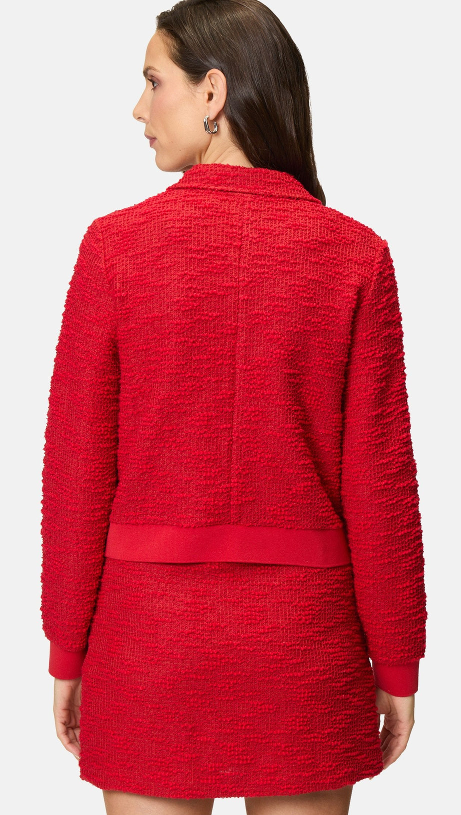 PLAIN JACKET SKIRT SET IN RED