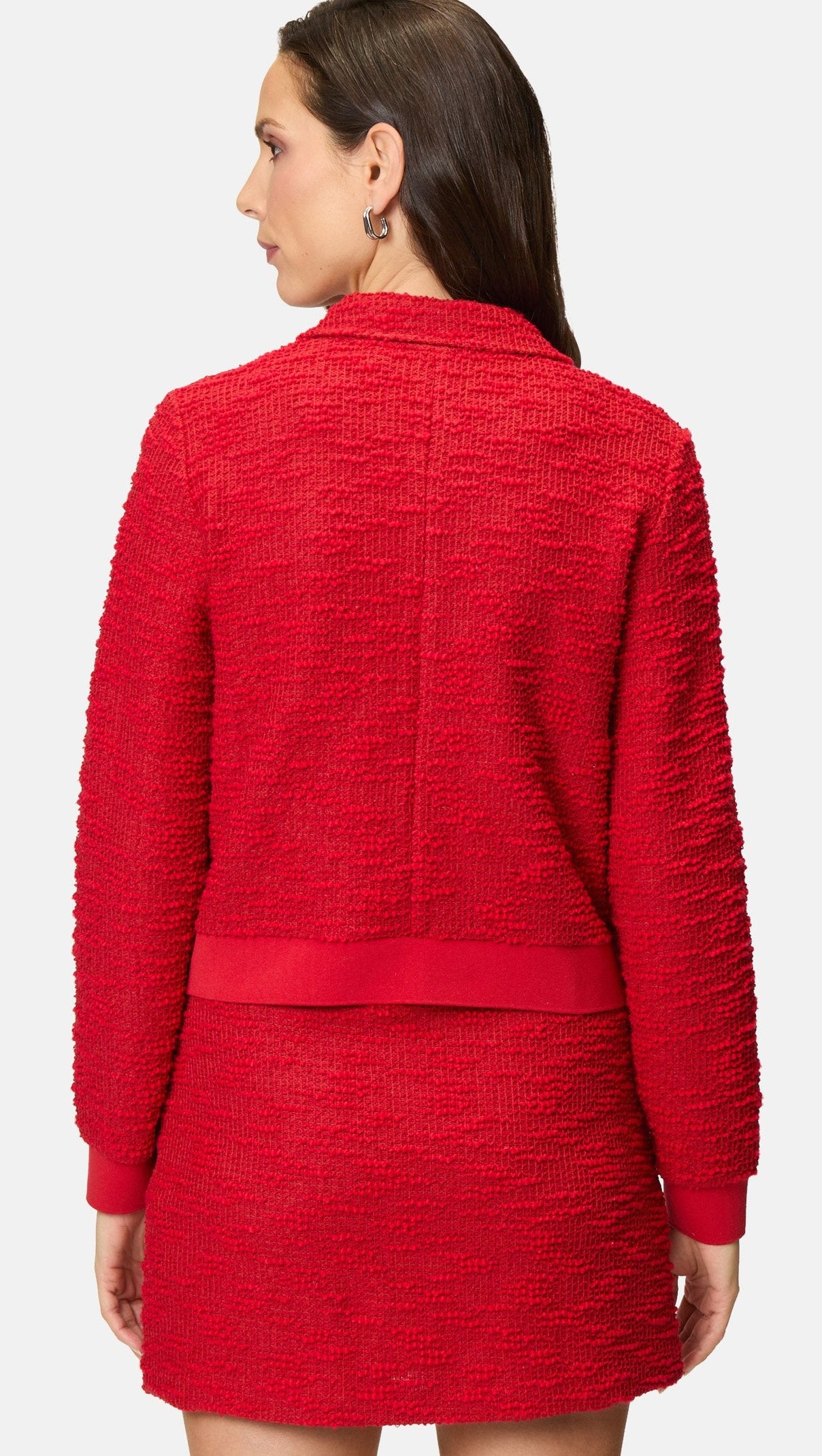 AIIZIE PLAIN JACKET SKIRT SET IN RED - product image