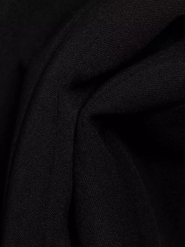 HALSTON CUT-OUT COLD-SHOULDER MINI DRESS IN BLACK