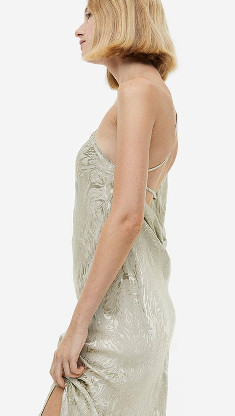 One-Shoulder-Kleid aus Jacquardgewebe