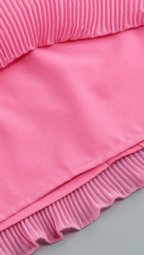 GEMMA CUT OUT FLOWER MINI DRESS IN PINK