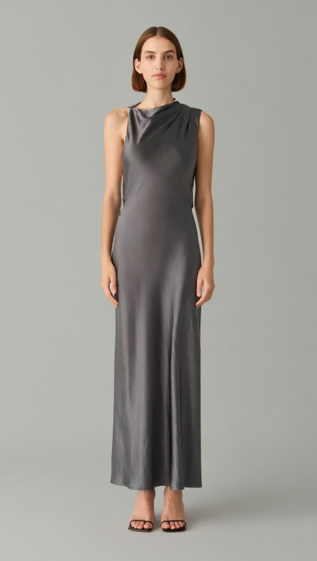 SANTANA GLOSS SATIN MAXI DRESS