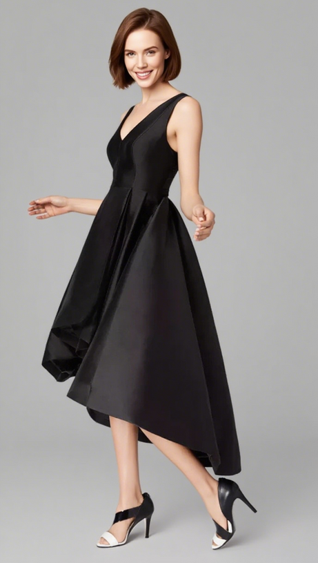 HIGH-LOW A-LINE GOWN