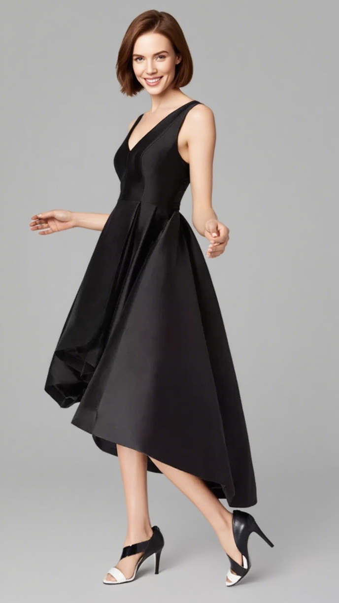 HIGH-LOW A-LINE GOWN