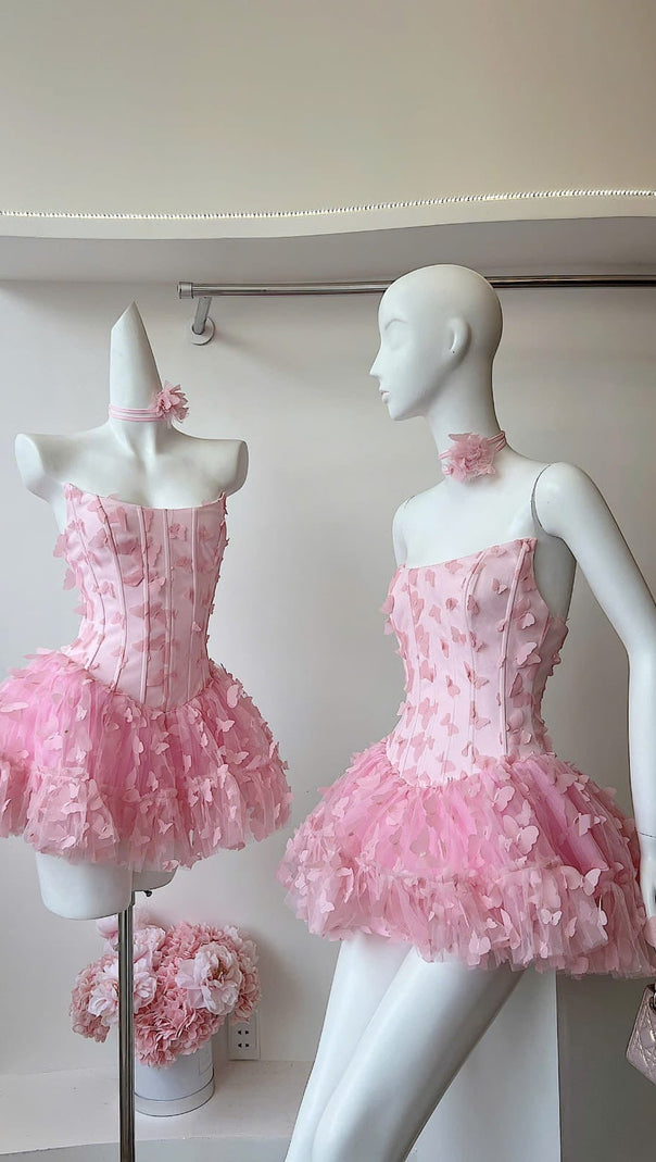 AIIZIE ADARA BUTTERFLY CORSET MINI DRESS - product image