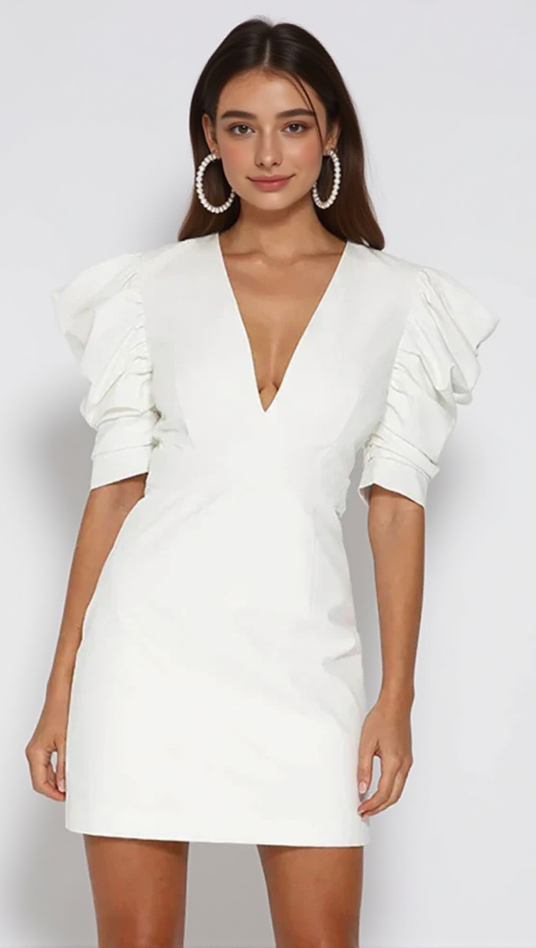 AIIZIE MARLEY PUFF SLEEVES MINI DRESS - product image