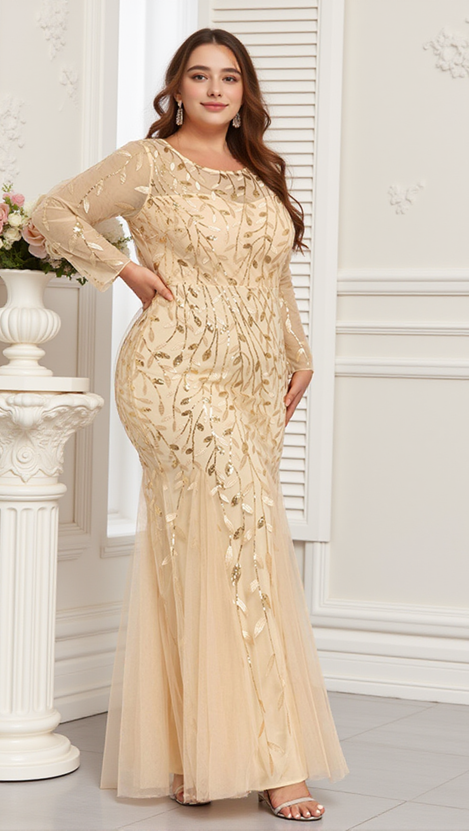 ABITO LUNGO CON RICAMI OCTAVIA