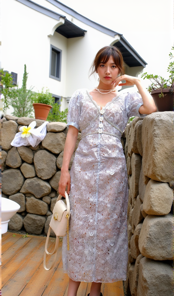 AIIZIE BLUE FLORAL MIDI DRESS - product image