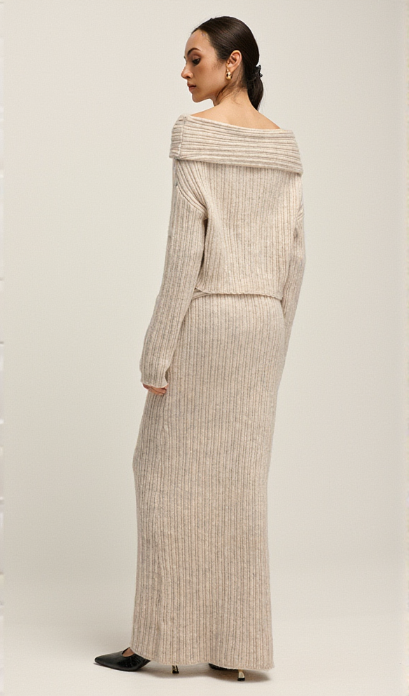 AIIZIE GEORGIA OFF-SHOULDER KNITTED SET - product image