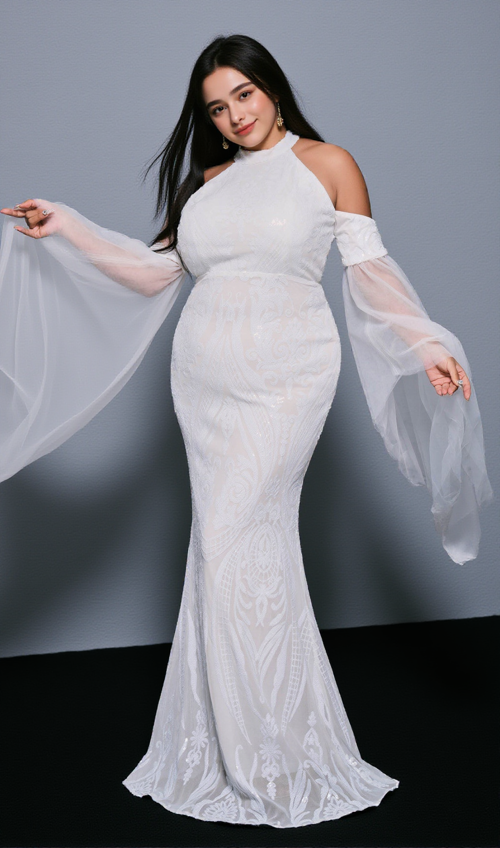 AIIZIE GIA HIGH NECK MAXI DRESS - product image