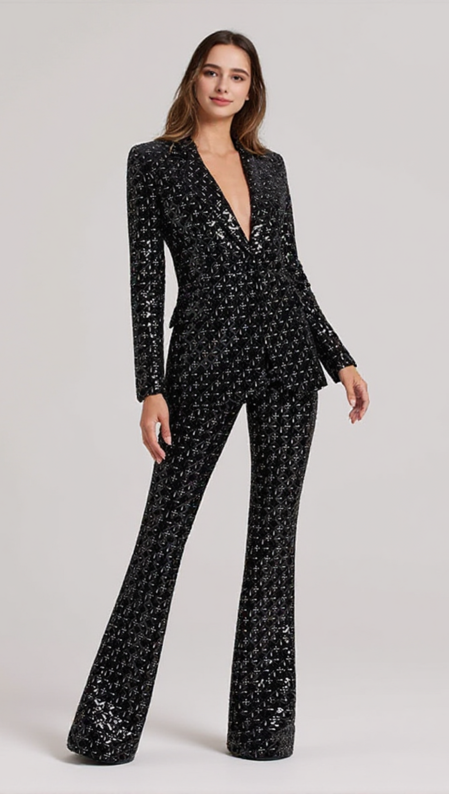 Rizia – Zweiteiliges Blazer-Set mit Pailletten