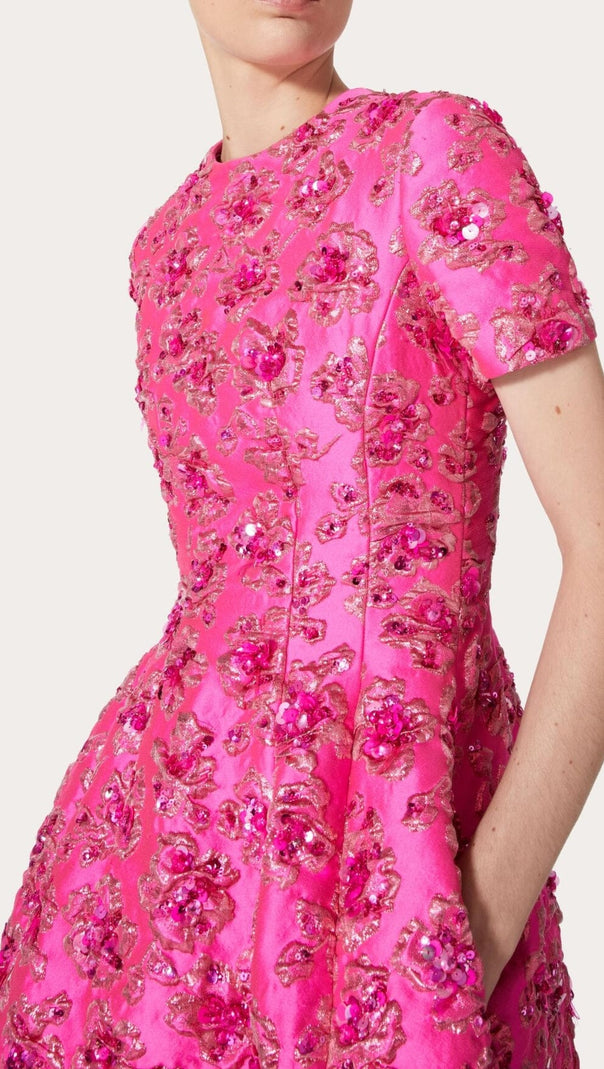 AIIZIE JACQUARD FLORAL MINI DRESS - product image
