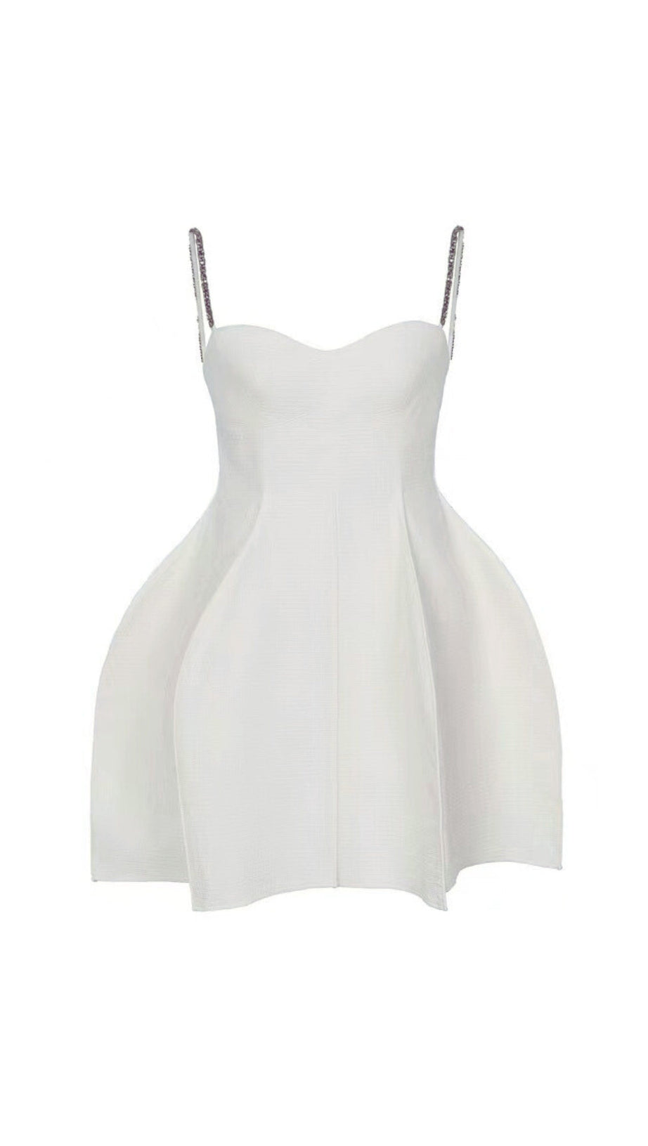 MINI ABITO PEPLUM CON STRASS 