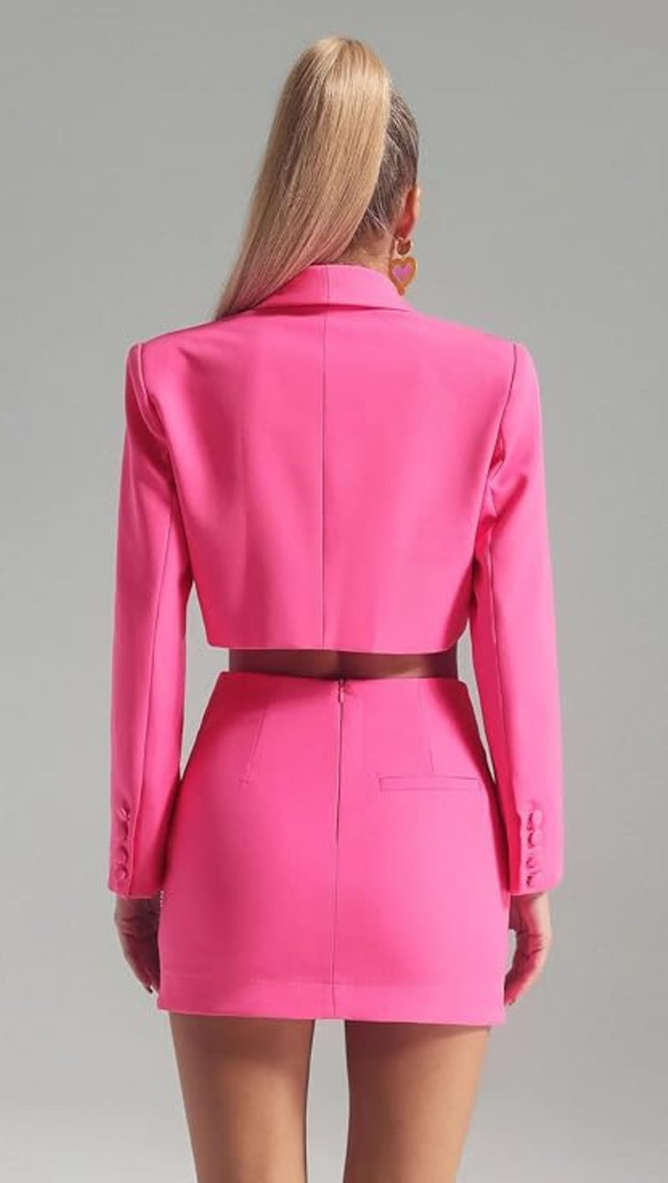 AIIZIE MERRICK BUTTERFLY CRYSTAL EMBELLISHED SKIRT IN PINK - product image