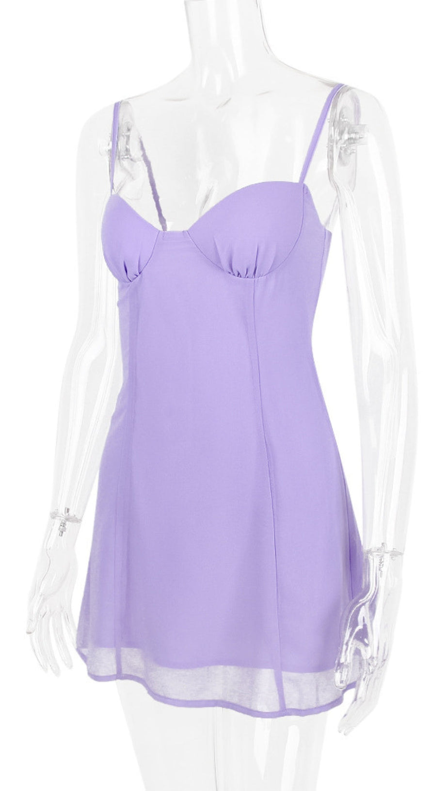 CHRISTIANA LAVENDER MINI DRESS IN PURPLE