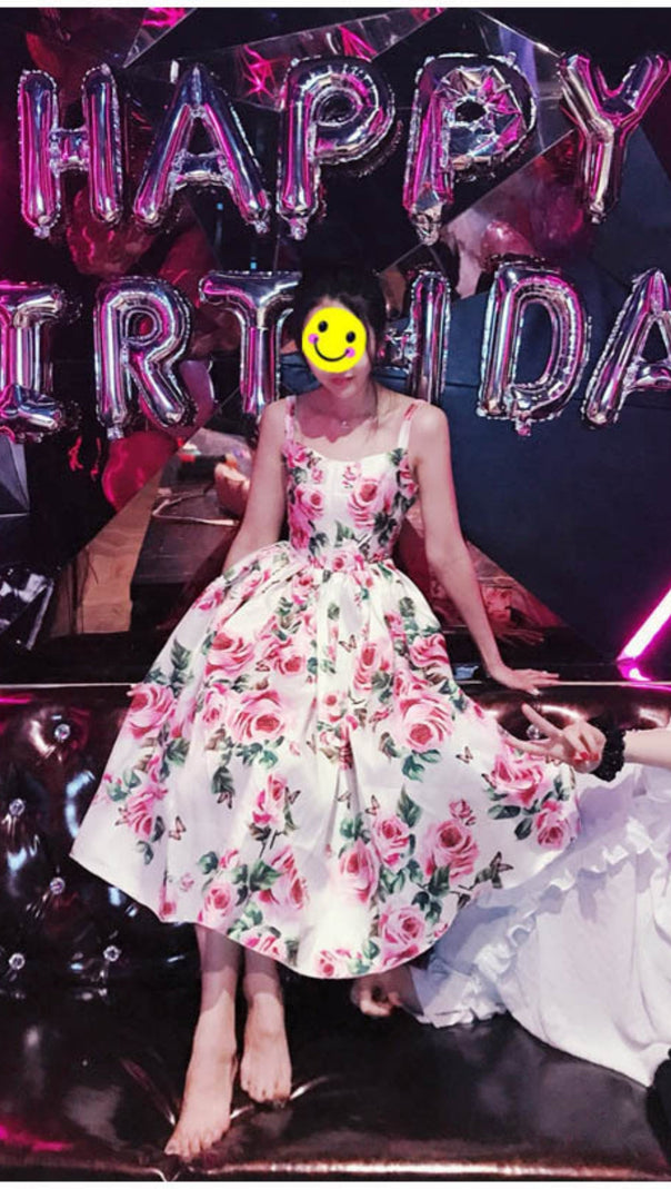 AIIZIE FLOWER PRINTED MIDI DRESS - product image