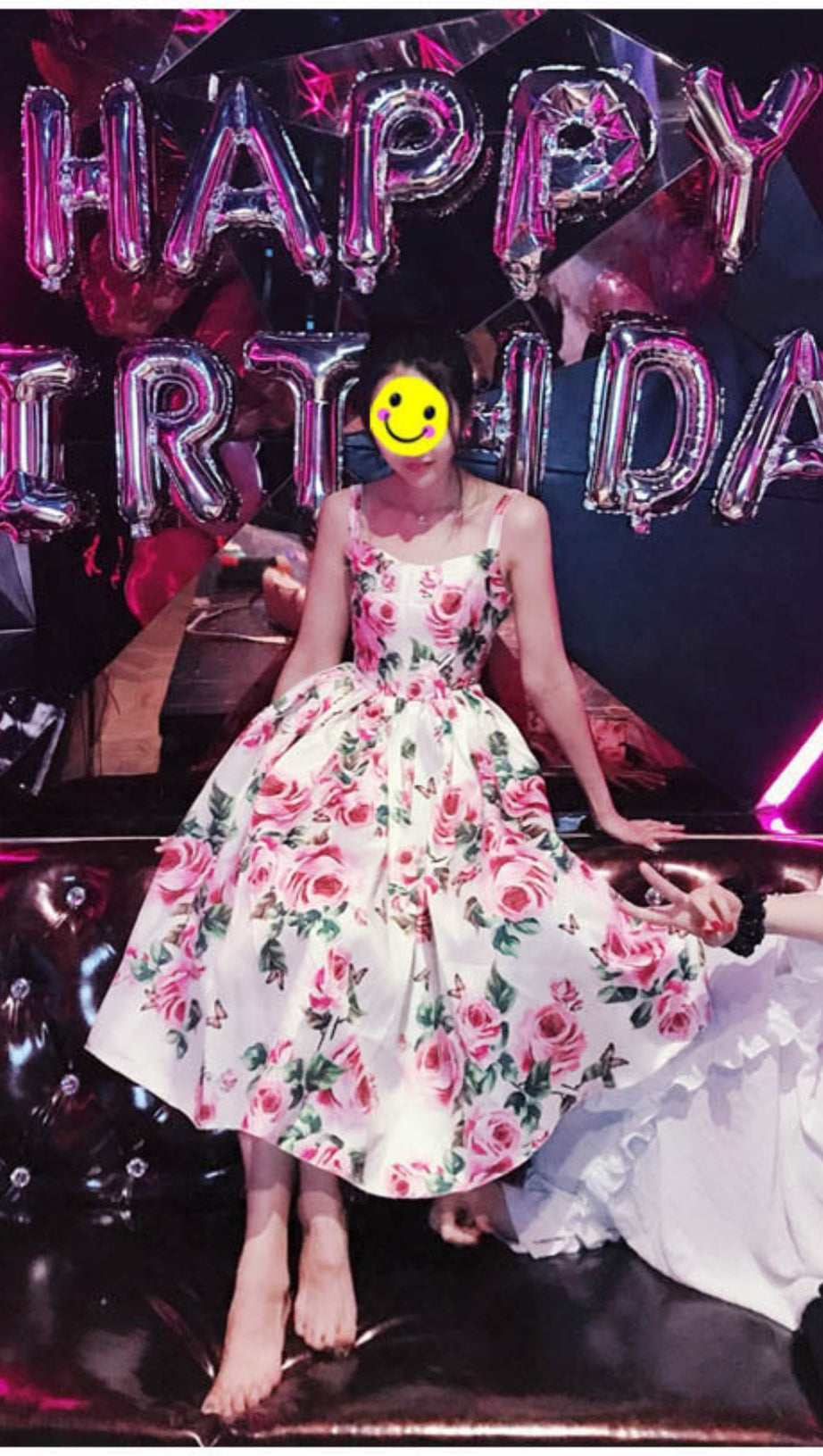 FLOWER PRINTED MIDI DRESS