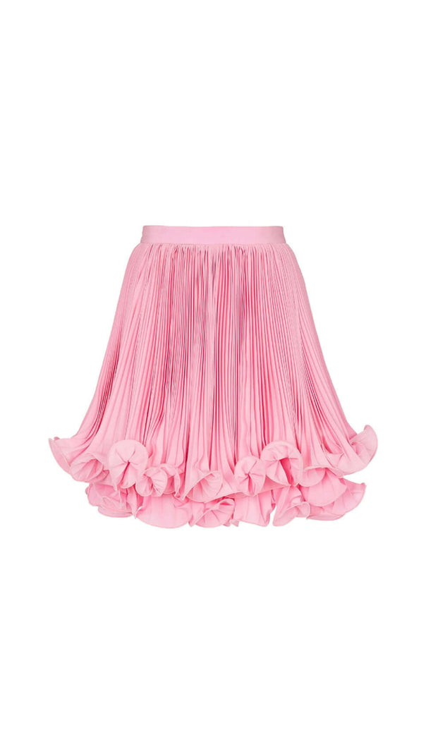AIIZIE PINK ANAVIA PINK RUFFLE HEM SKIRT - product image