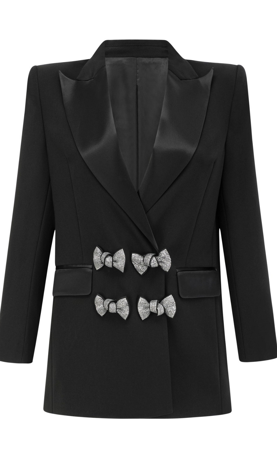 Thala crystal-embellished bow blazer