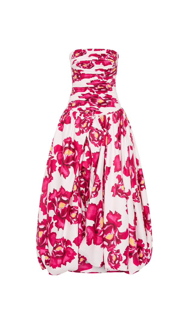 AIIZIE NANCY VIOLETTE BUBBLE HEM MAXI DRESS IN PALE RED - product image