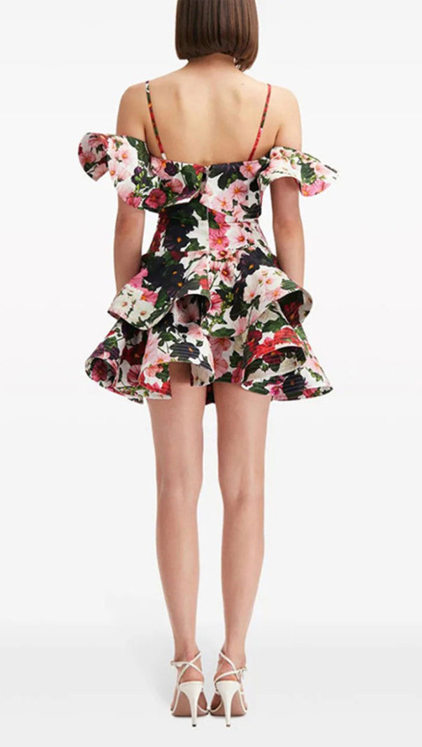 AIIZIE MULTICOLOR FLORAL PRINTED MINI DRESS - product image