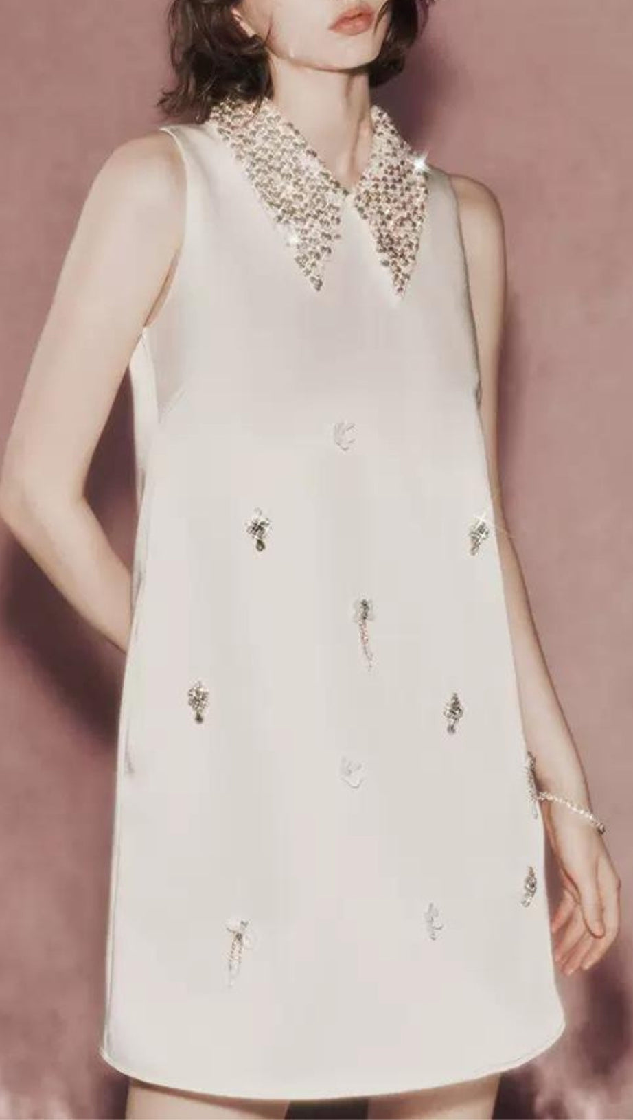 ANNOT SEQUIN COLLAR MINI DRESS